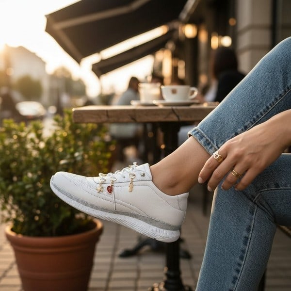 Ananas Yaprak ve Yıldız Figürlü Ayakkabı Charmi – Sneaker Süsleme Aksesuarı