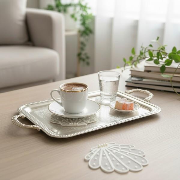 Anglez dantel kahve sunumluk 