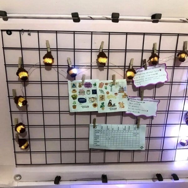 dekoratif örgü ramazan feneri led ışılklı 1.5 metre