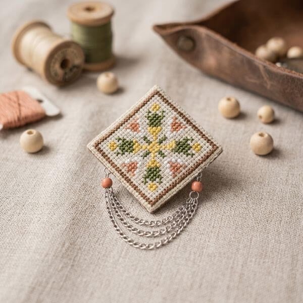 ETNİK DESEN BROŞ 