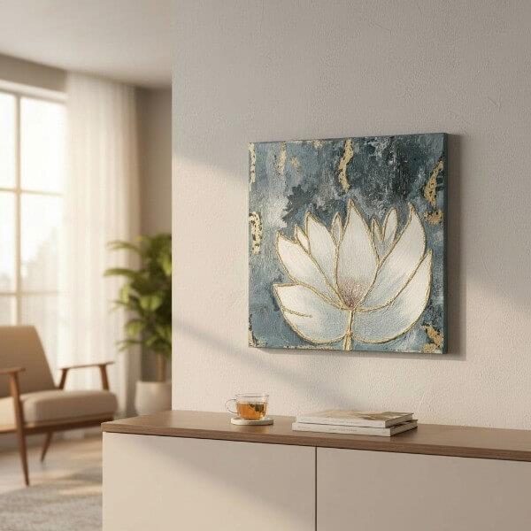 Manolyam El Yapımı Boyutlu Manolya Tablo 70x70 cm 