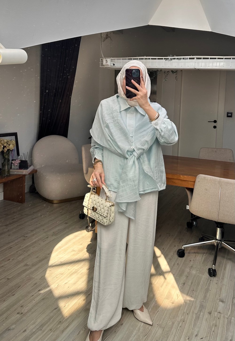 CHARM ŞALLI CEKET - MAVİ