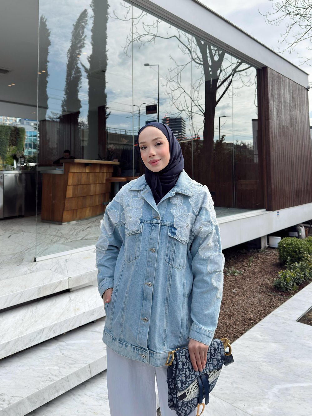 İthal Tasarım Luxury Denim Ceket 