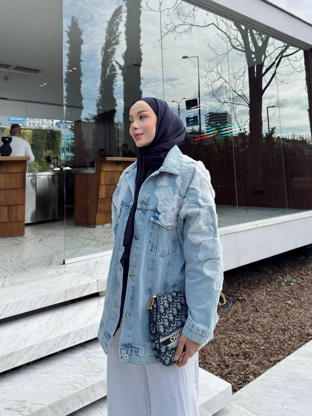 İthal Tasarım Luxury Denim Ceket 