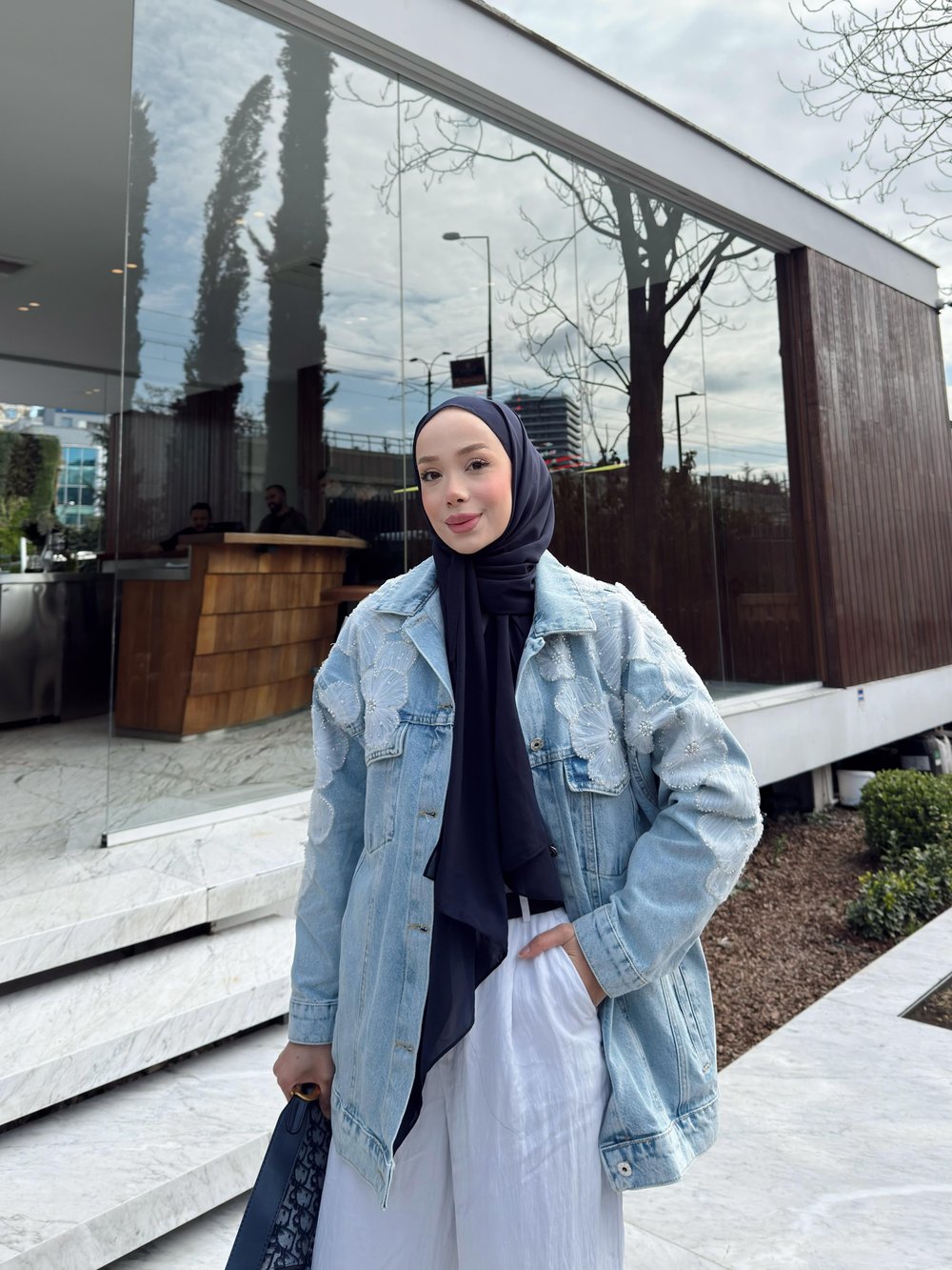 İthal Tasarım Luxury Denim Ceket 