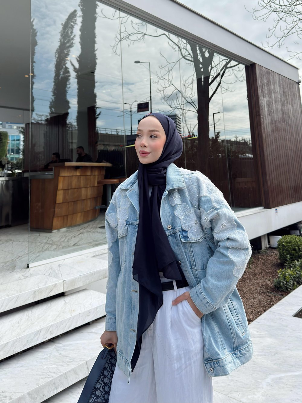 İthal Tasarım Luxury Denim Ceket 