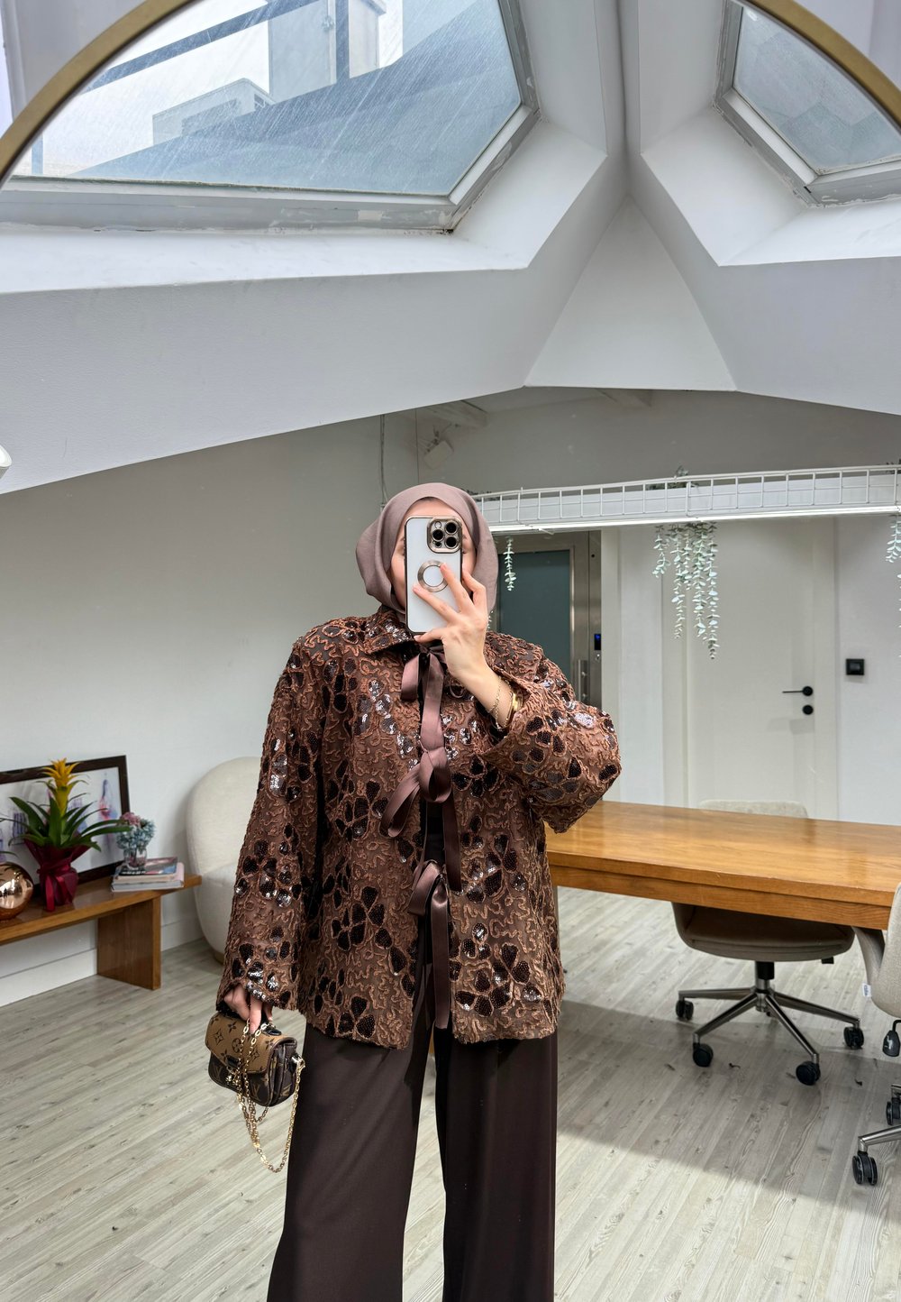 İthal Tasarım You Ceket - Kahverengi