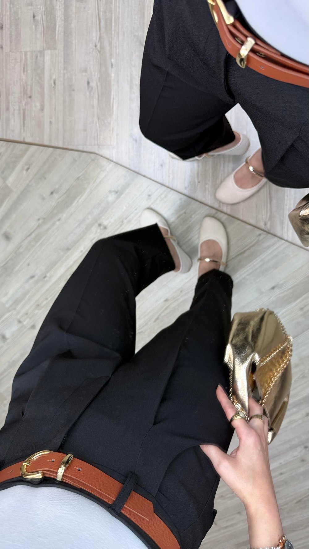 Zara Kemerli Basic Pantolon-Siyah