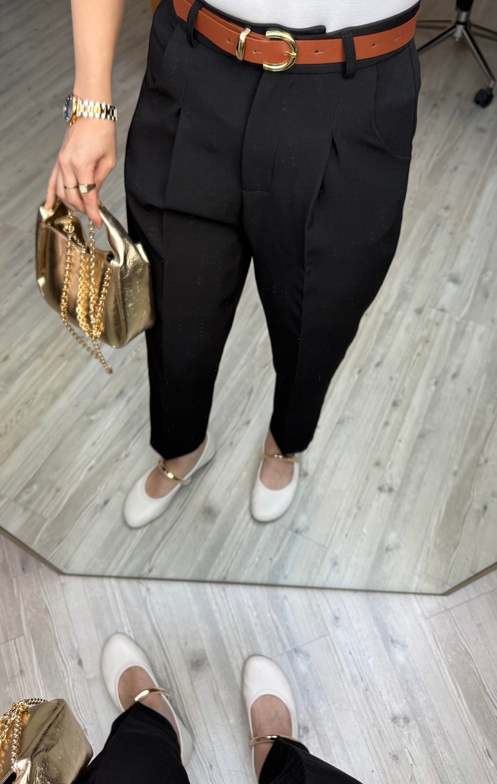 Zara Kemerli Basic Pantolon-Siyah