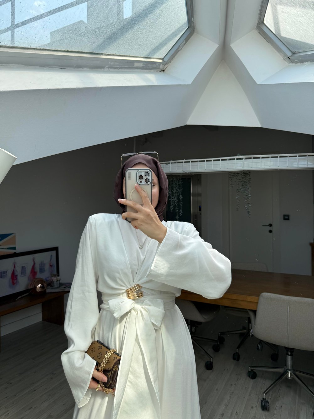 Lilyum Tasarım Elbise- Beyaz