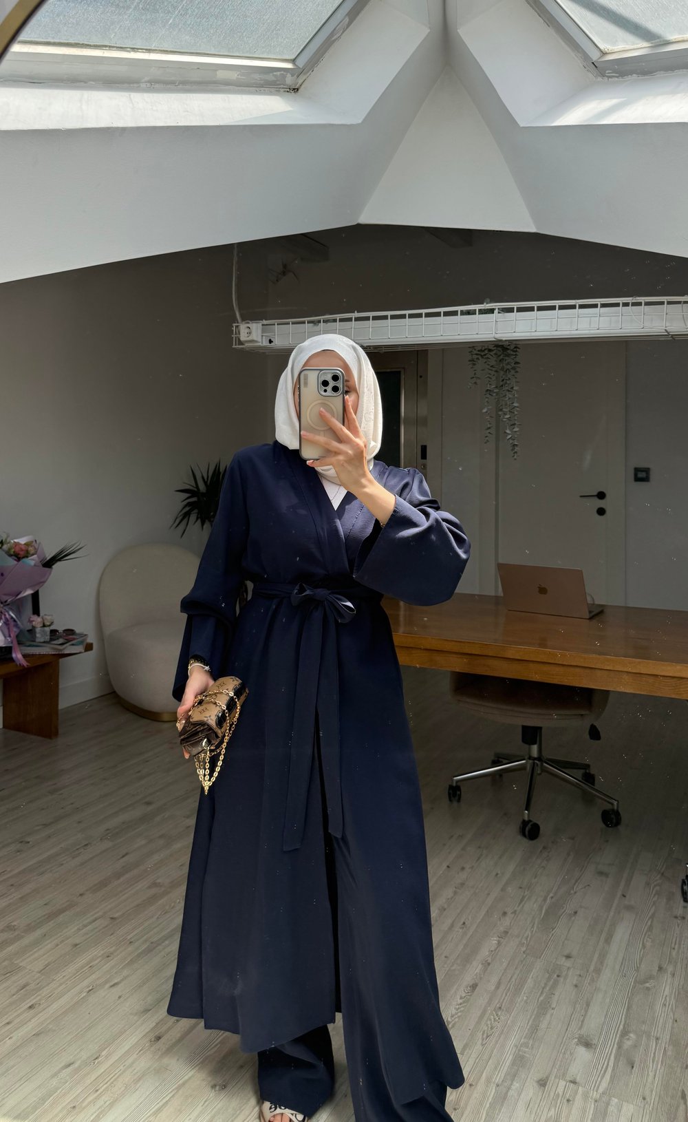 Pera İkili Tensel Kimono Takım - Lacivert