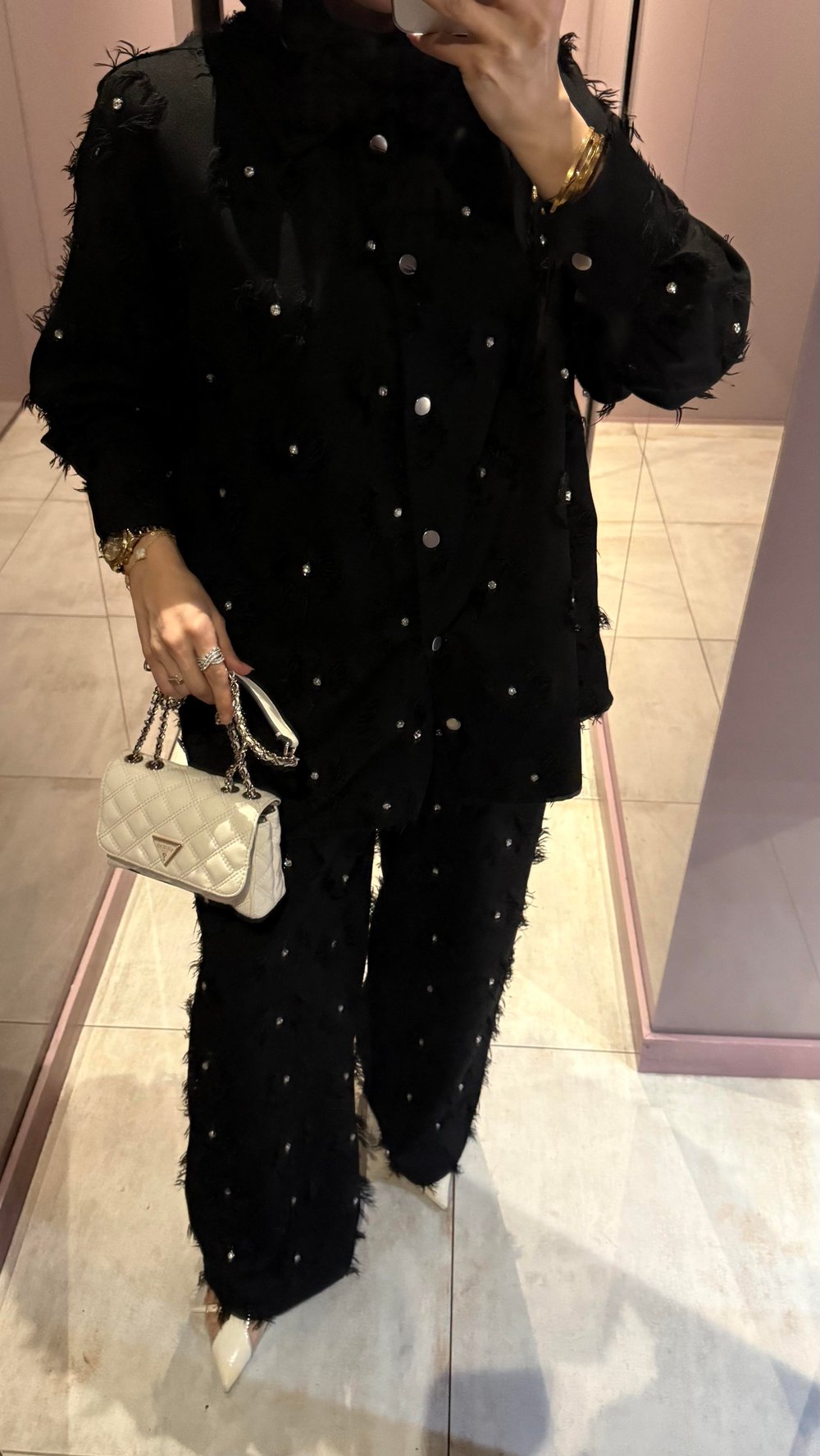 Swarovski Taşlı Takım -Siyah