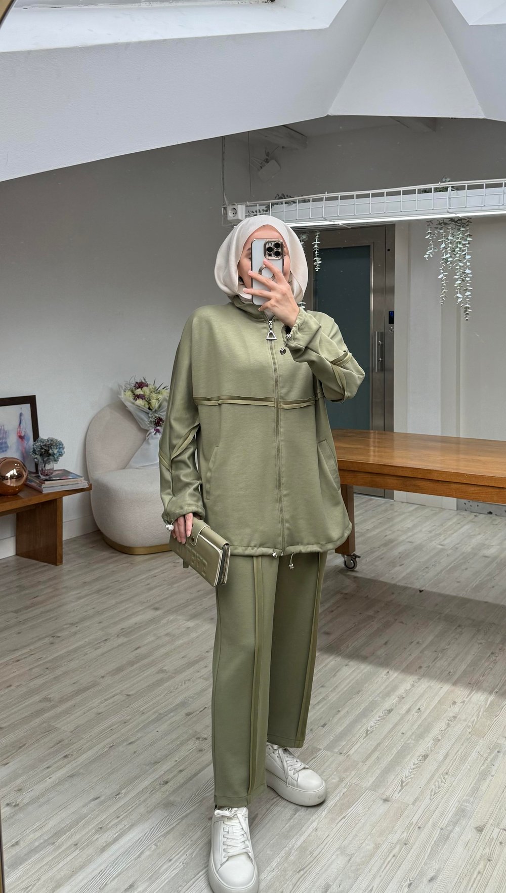 Vual Modal Spor Takım - Olive