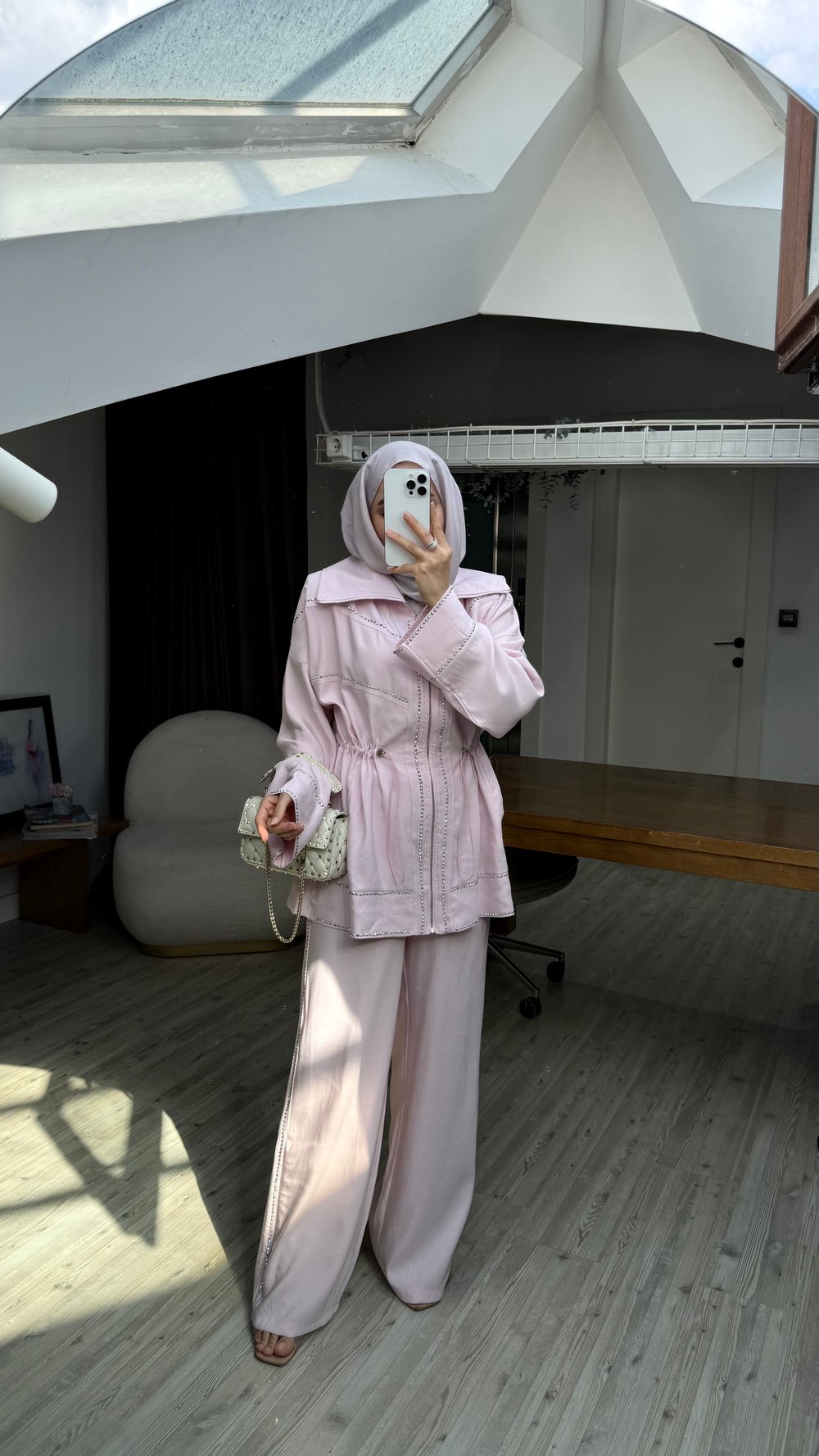  Disa Taşlı Tensel Takım | Pembe