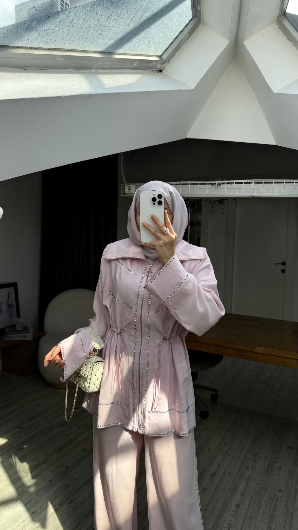  Disa Taşlı Tensel Takım | Pembe