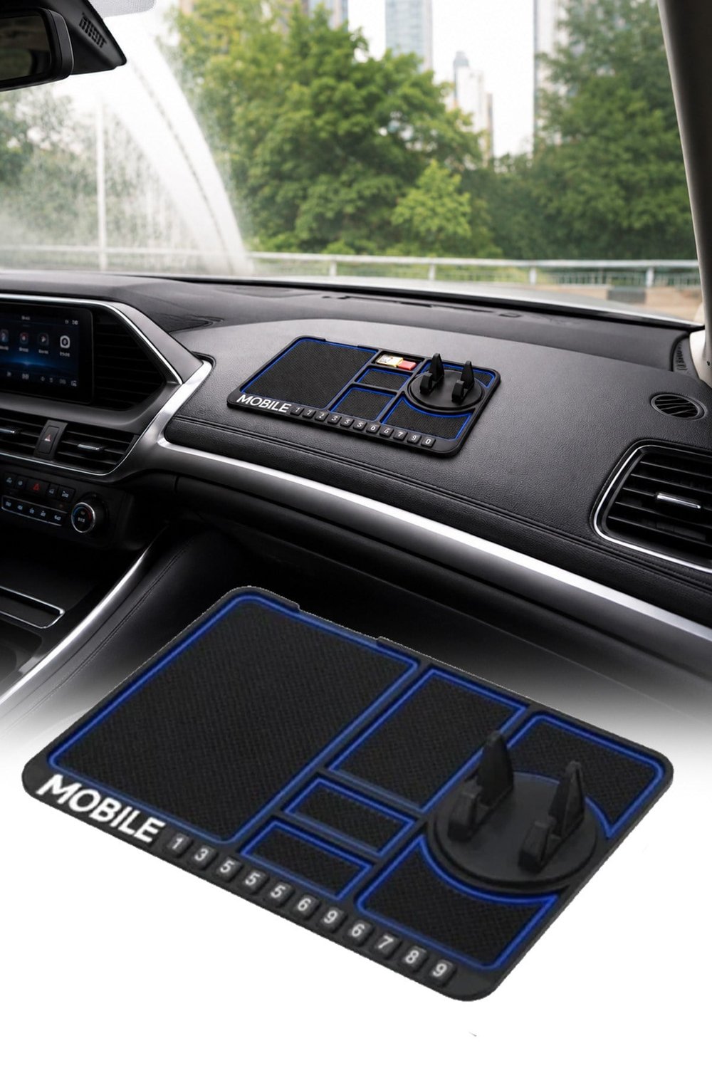 Araç İçi Kaymaz Telefon Tutucu Mat Torpido Organizer Kaydırmaz Silikon Dashboard Standı