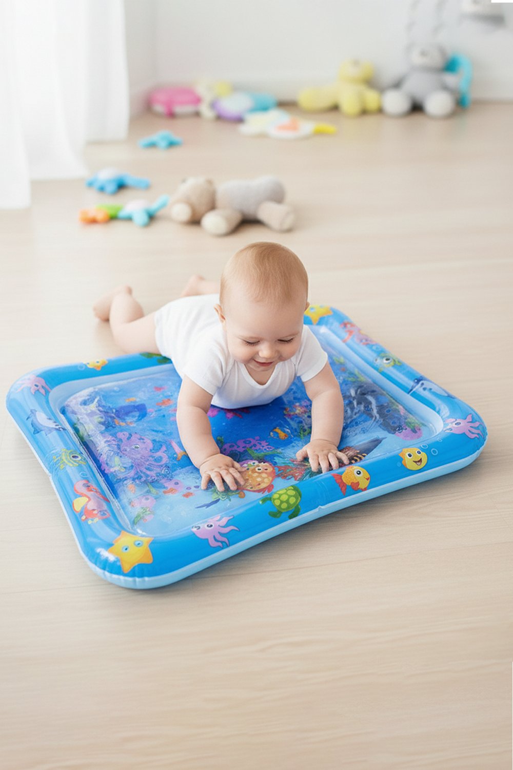 Bebek Su Matı Tummy Time Aktivite Oyuncağı Karın Üstü Oyun Matı Motor Gelişim Matı