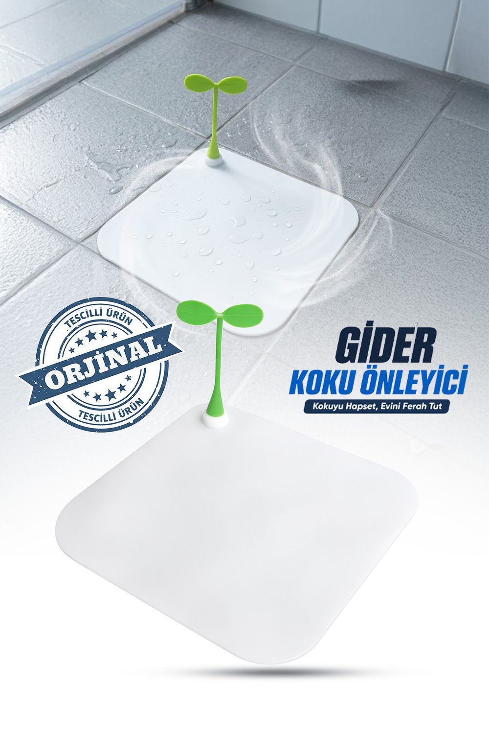 Beyaz Dekoratif Lavabo Gider Kapatıcı Banyo Küvet Gider Kapatma Banyonuza Estetik Fonksiyonel 