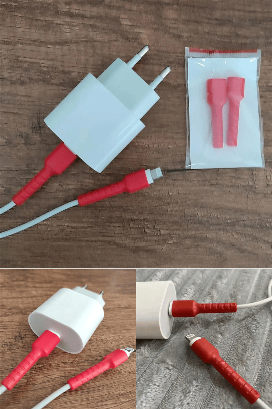 Kablo Ucu Koruyucu İPhone 11-12-13-14 Pro & Promax & Plus Modelleri İle Uyumlu Silikon Koruyucu