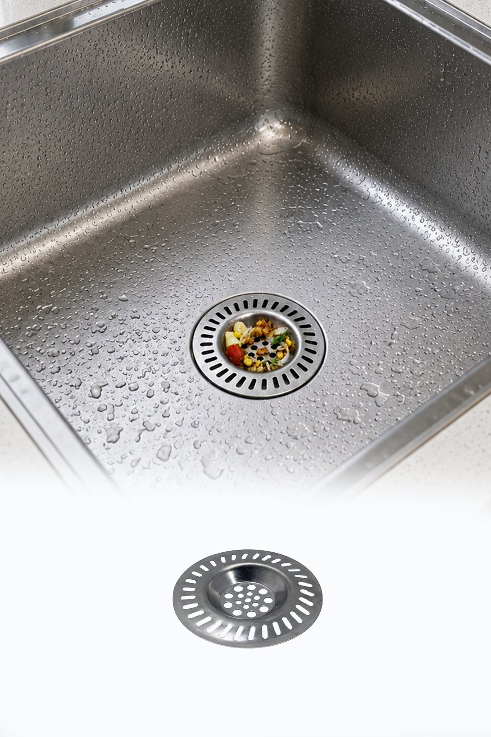 Paslanmaz Çelik Lavabo Gider Süzgeci Evye Süzgeci Kıl Saç Yemek Artığı Tutucu