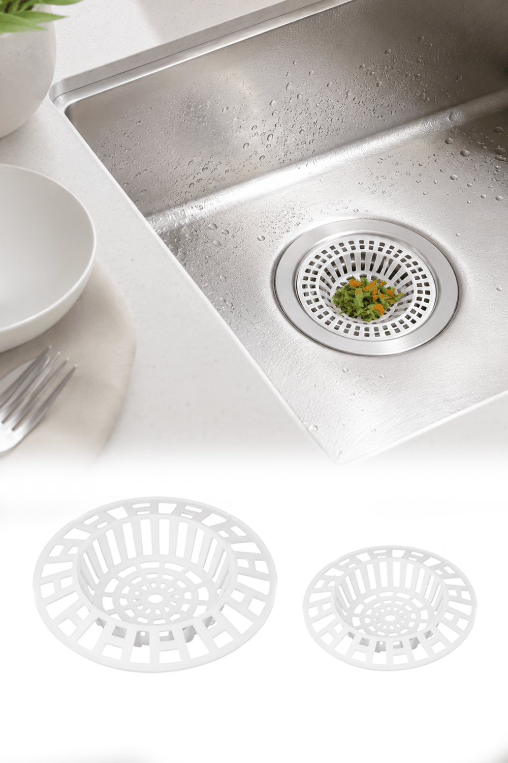 Plastik Lavabo Gider Süzgeci Mutfak Evye Gider Filtresi Saç Kıl Yemek Artığı Tutucu