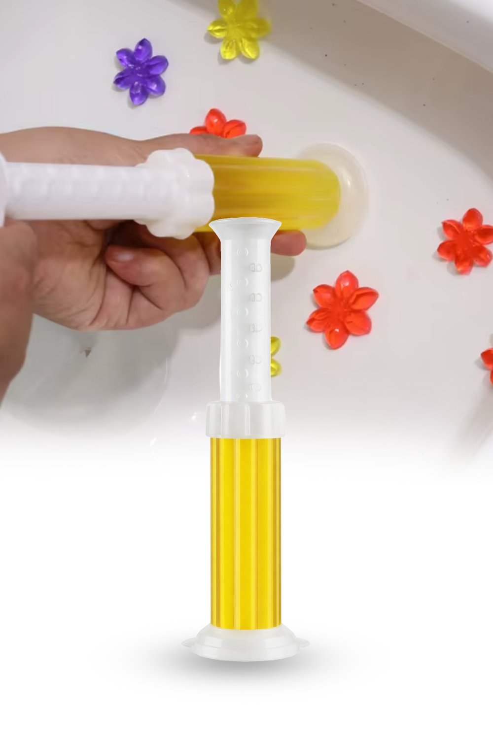 Sarı Tuvalet Temizleme Jeli Klozet Banyo Koku Giderici Damga Seti Desenli Koku Giderici Wc Jeli