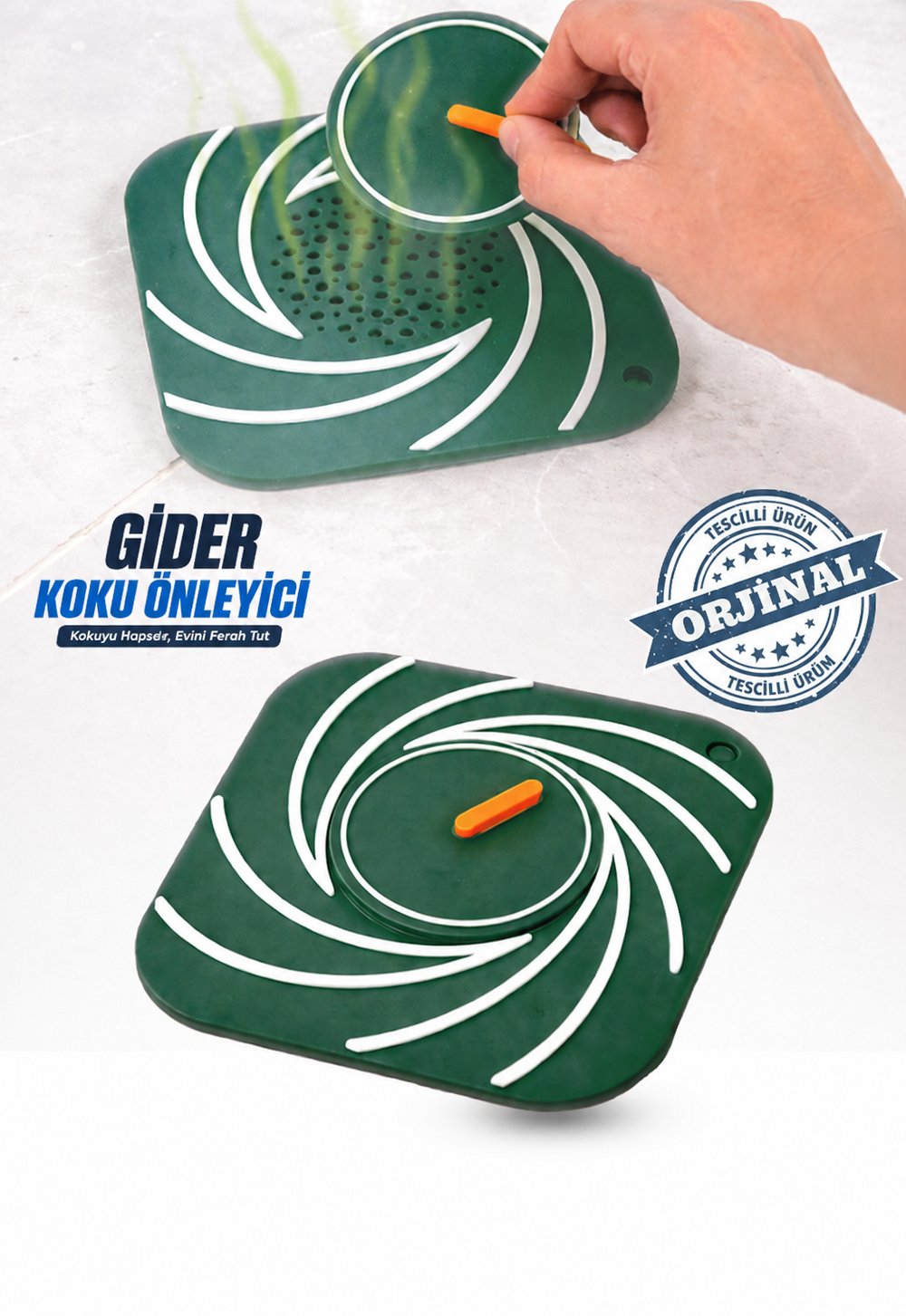 Yeşil Silikon Gider Kapağı Delikli Koku Önleyici Lavabo Süzgeci Banyo Mutfak Gider Matı