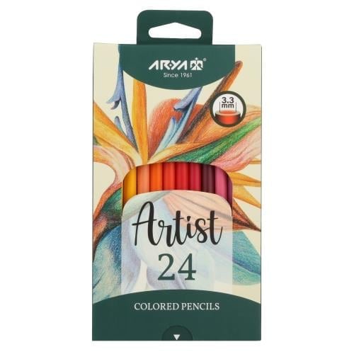 Arya Artist Profesyonel Kuru Boya Kalem Seti 24lü