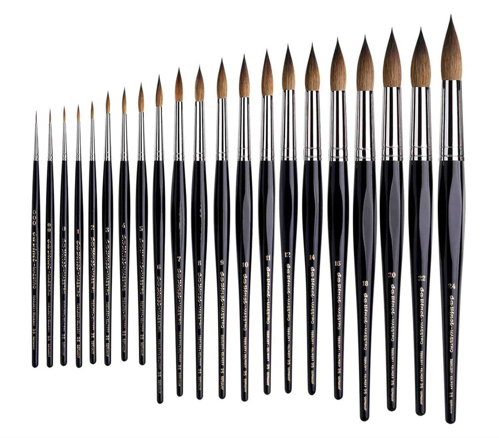 Da Vinci Seri 35 Kızıl Samur Kılı Ekstra Uzun Yuvarlak Sulu Boya 