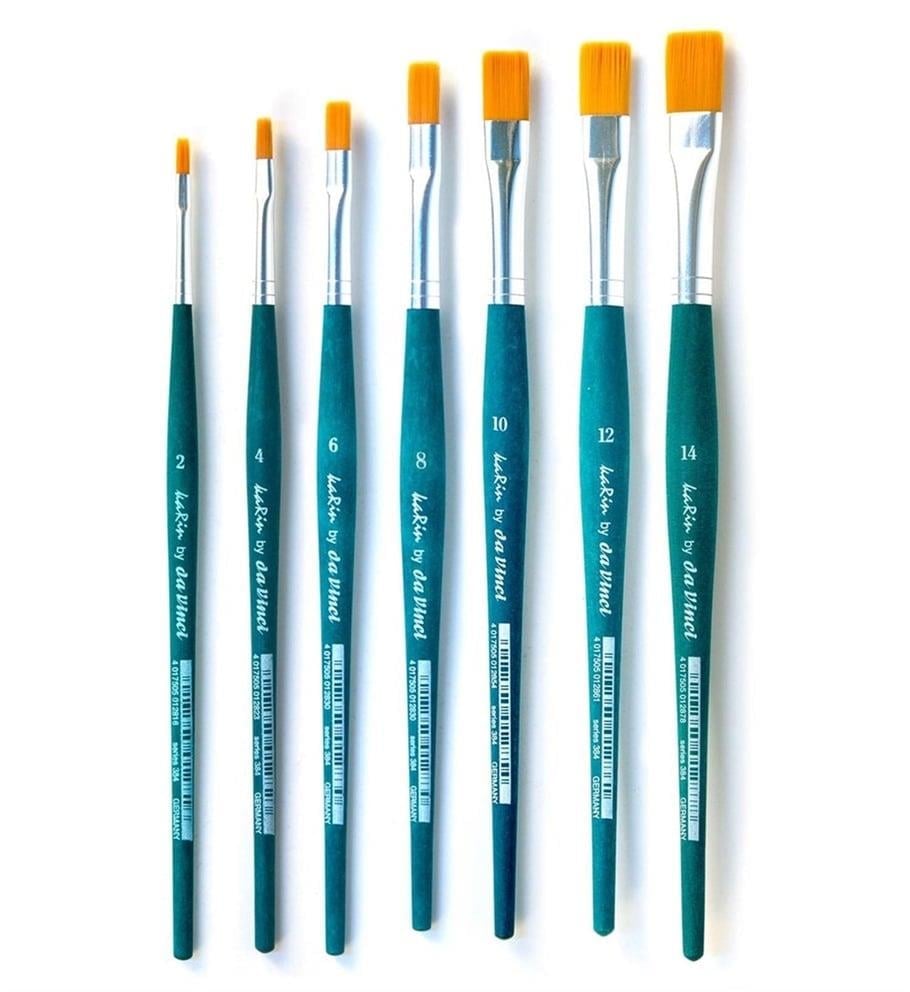 Da Vinci Seri 384T5 Sentetik Kıllı Düz Uçlu Tezhip ve Sulu Boya F