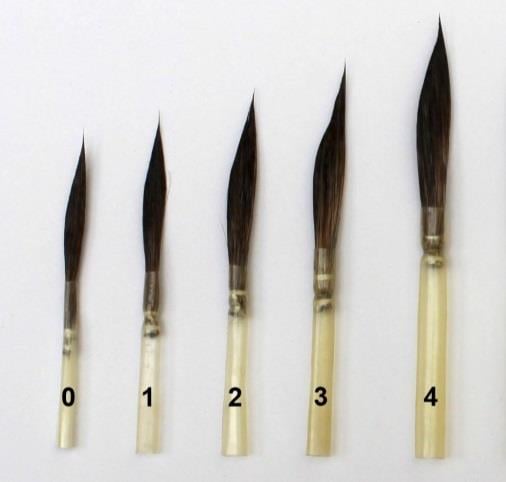 Feder Pinsel Sincap Kılı Yan Kesik Porselen Kestirme Fırçası Seri 1311