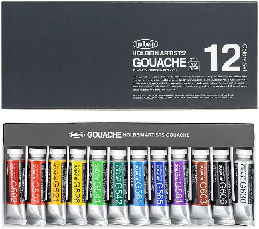 Holbein Artist Tüp Guaj Boya Set 15 ml x 12 Renk