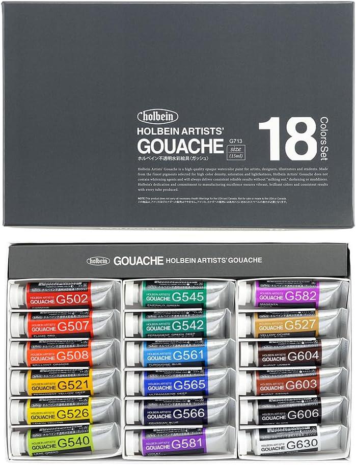 Holbein Artist Tüp Guaj Boya Set 15 ml x 18 Renk