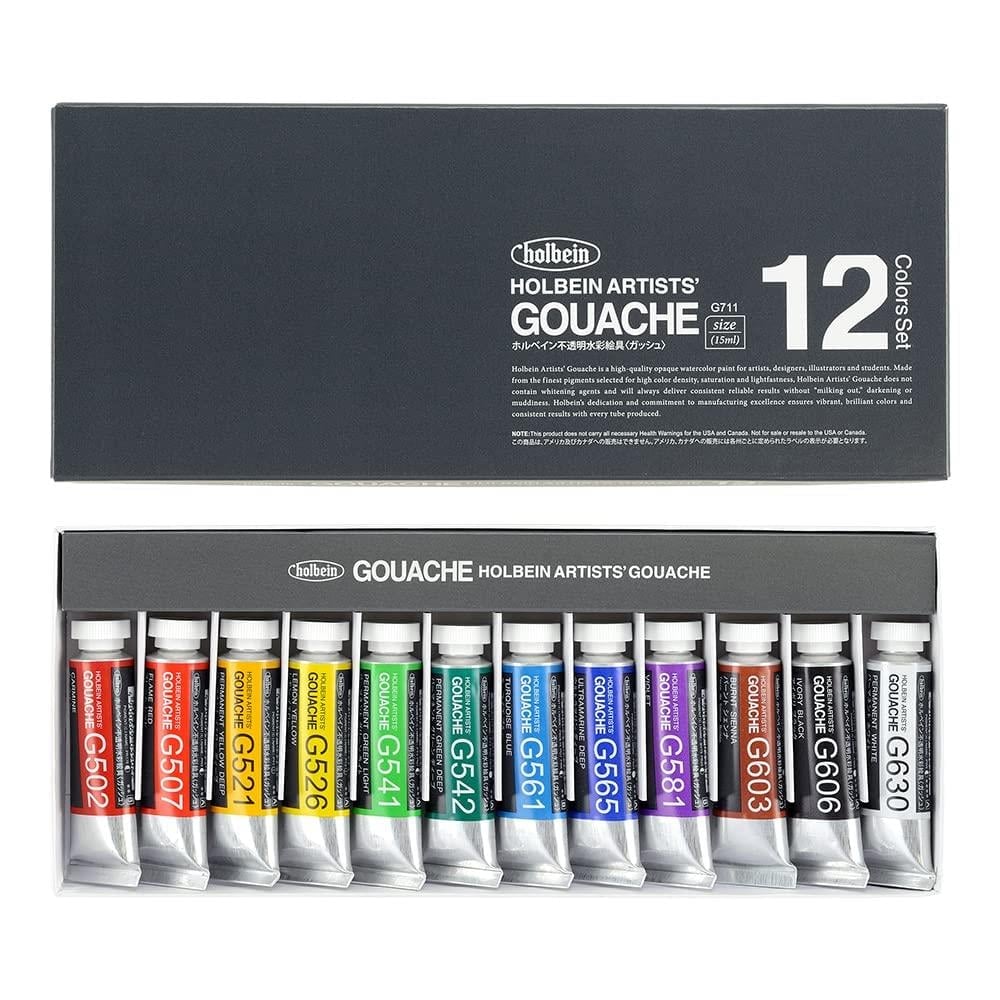 Holbein Artist Tüp Guaj Boya Set 5 ml x 12 Renk