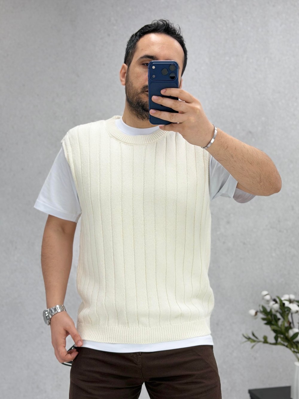Cool Krem Rengi Süveter K0024