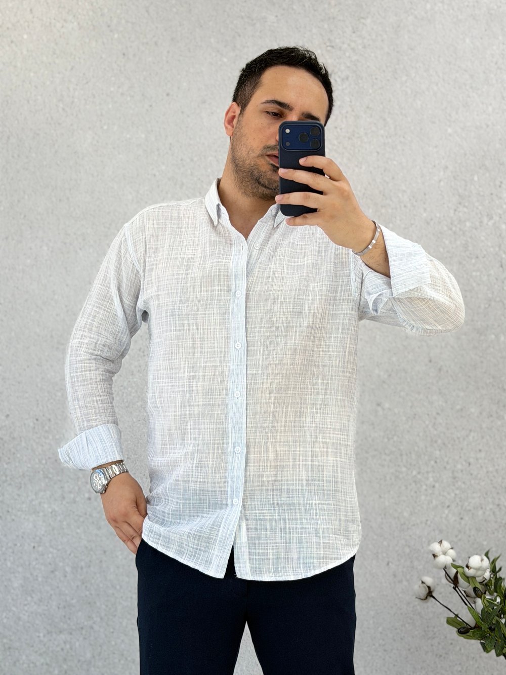Mavi Regular Kalıp Pamuk Gömlek G0047 