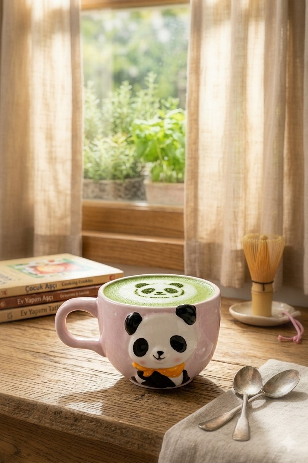 MiniZoo 3D Panda Figürlü Sevimli Porselen Kupa Özel Tasarım Hayvan Figürlü Kupa