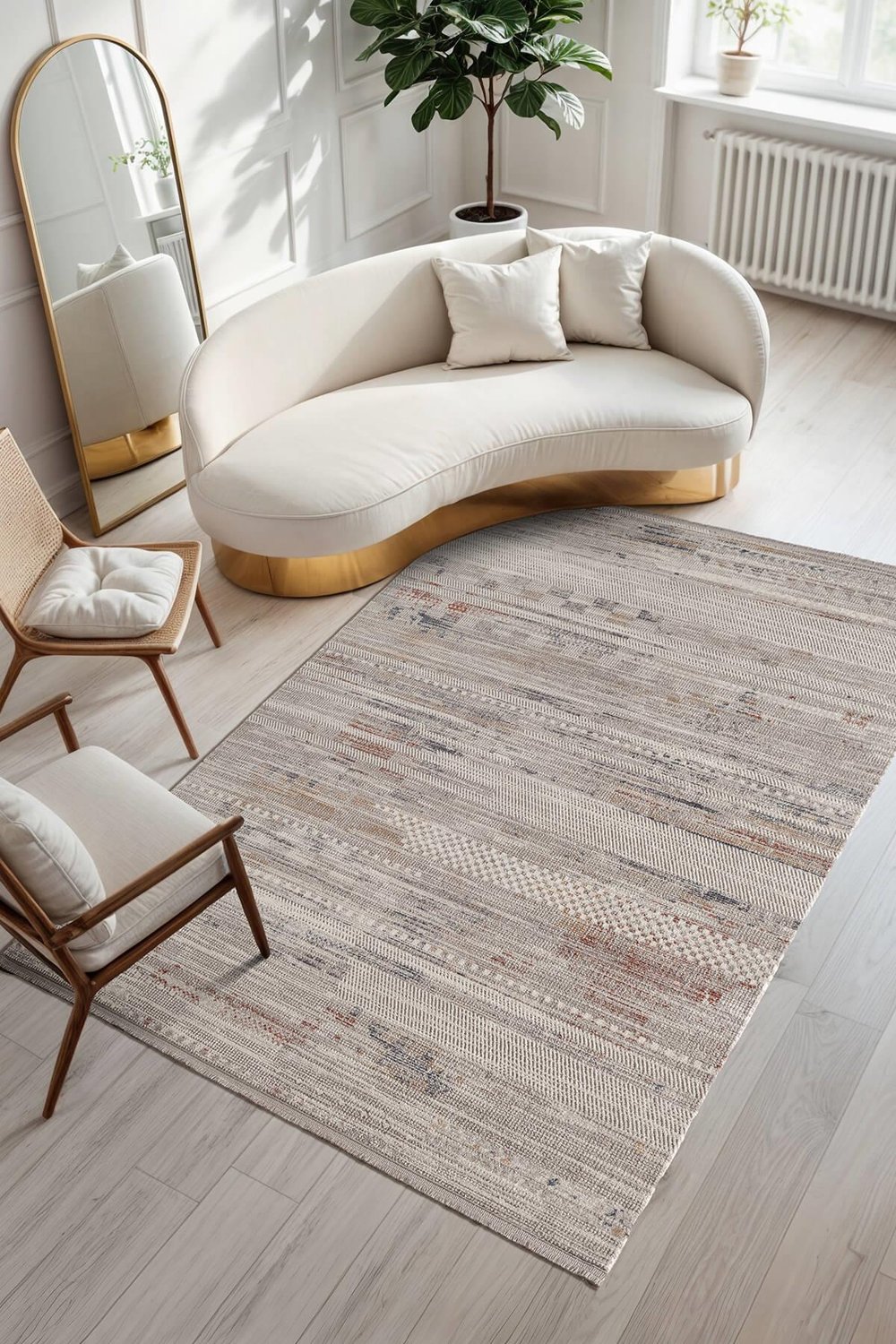 Armony Ar017g Renkli Halı Modern Desenli Akrilik Pamuk Taban