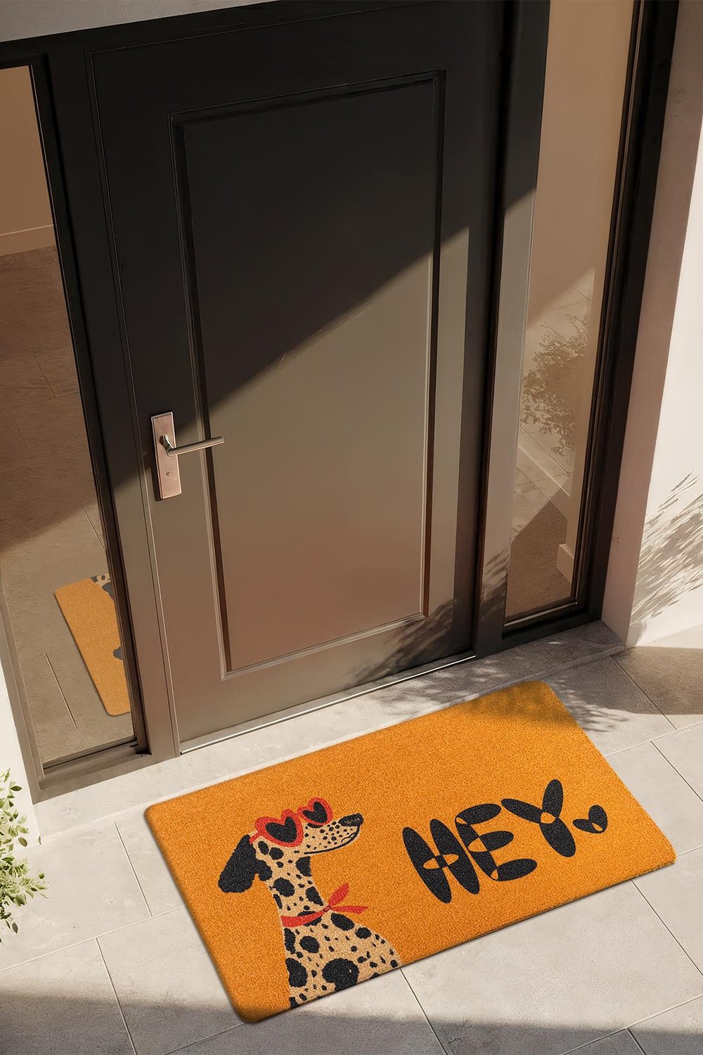 CocoJoy PJ009A Hey Köpek Desenli Kalın Kaymaz Taban Nem Alıcı Şık Tasarım Kapı Önü Paspası