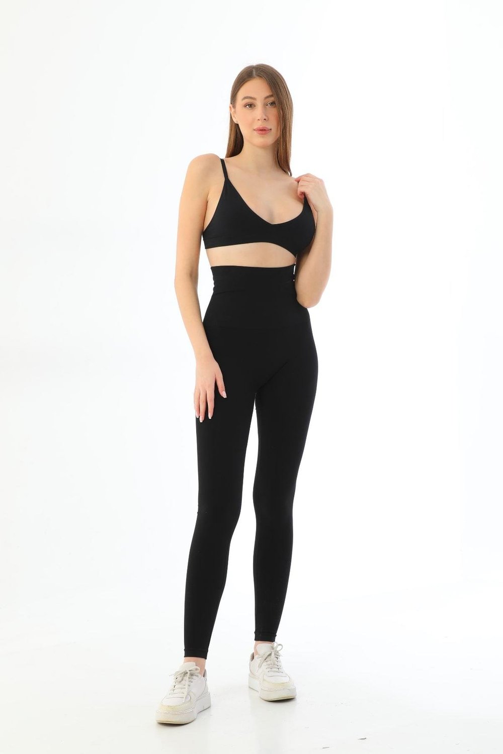 SİYAH MI 3904 Göğüs Altı Yüksek Bel Toparlayıcı Tayt