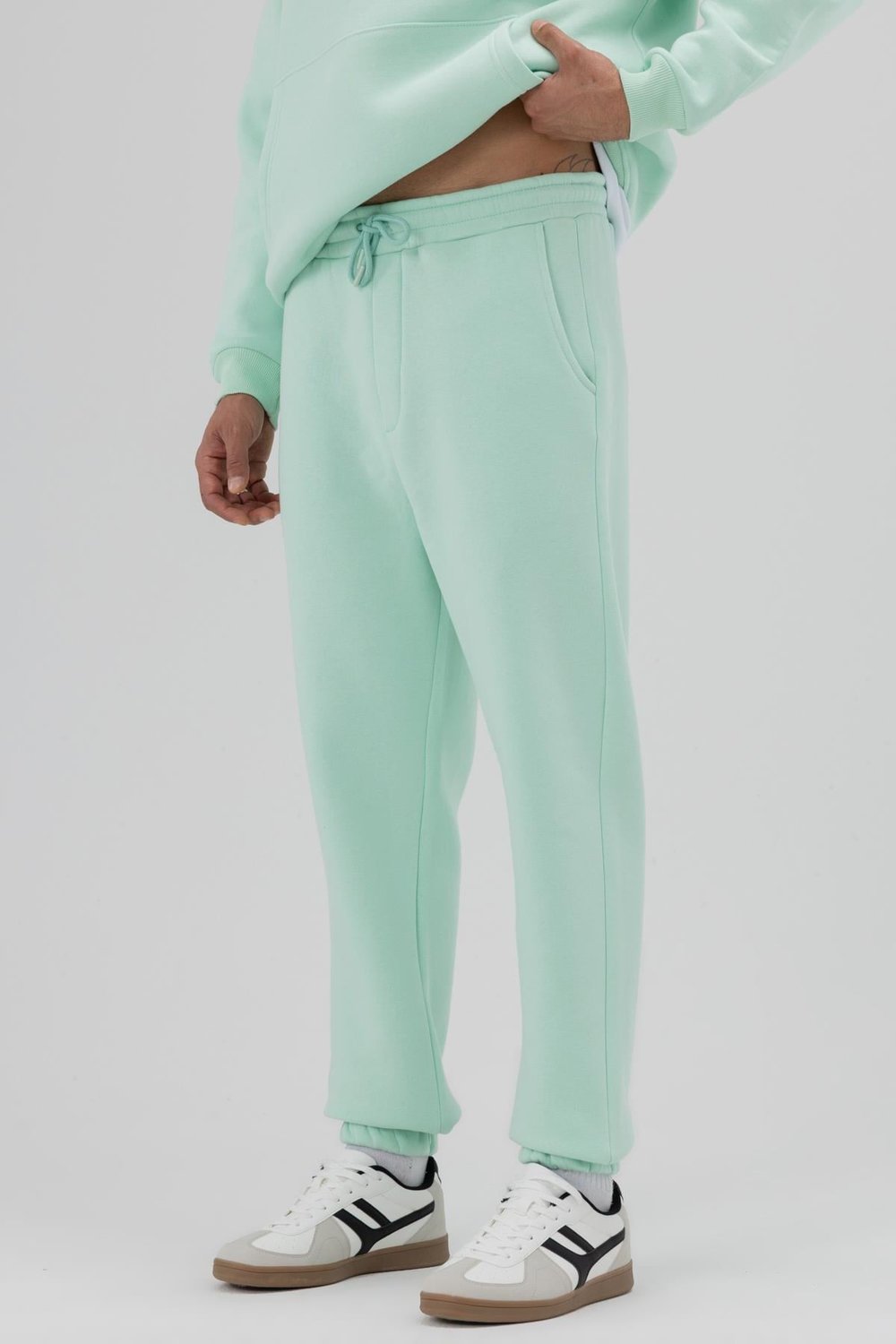 Basic Paça Lastikli Eşofman Alt Mint