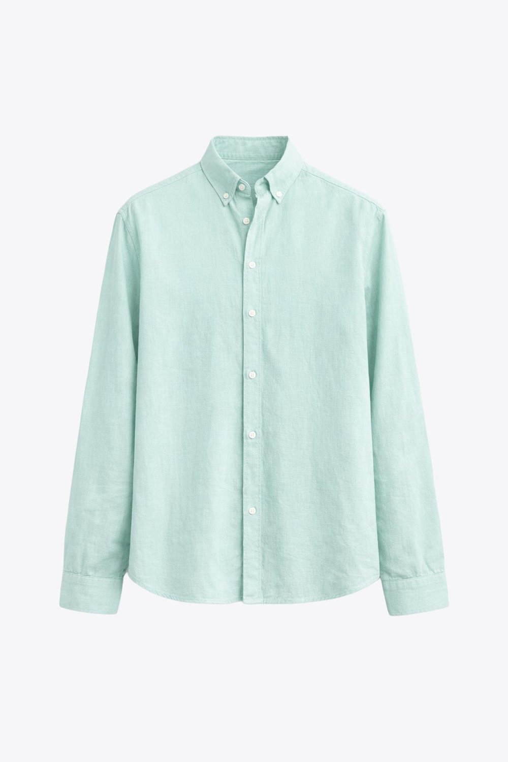 Basic Oversize Pamuk  Keten Gömlek Mint