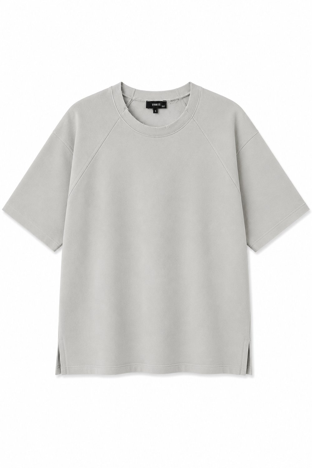 Oversize Reglan Kol Basic Tişört Ice Grı