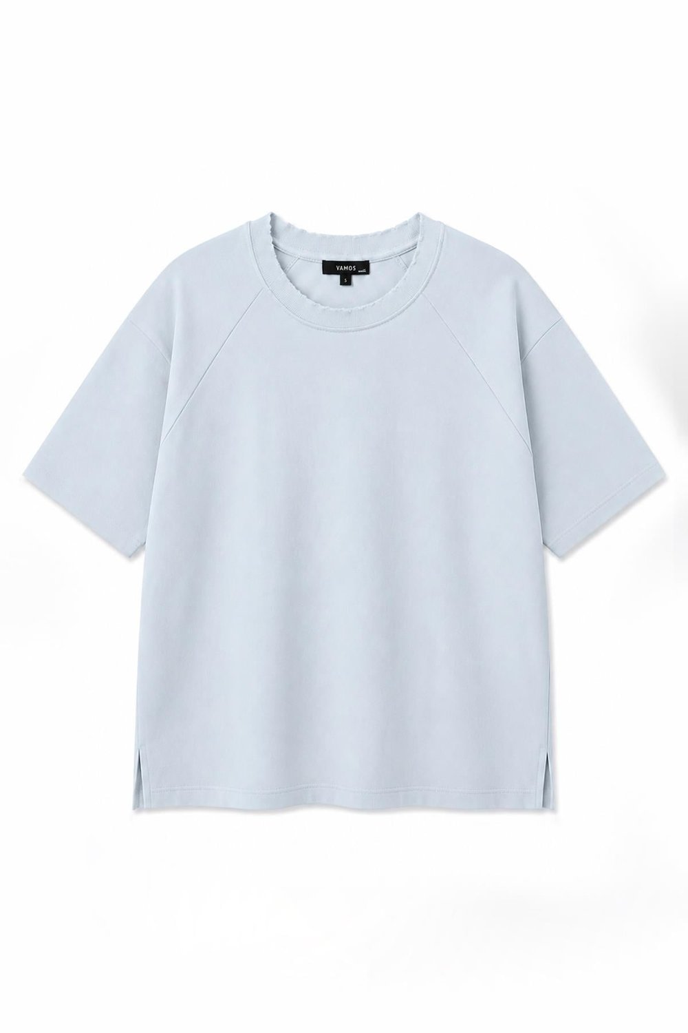 Oversize Reglan Kol Basic Tişört Bebe Mavi