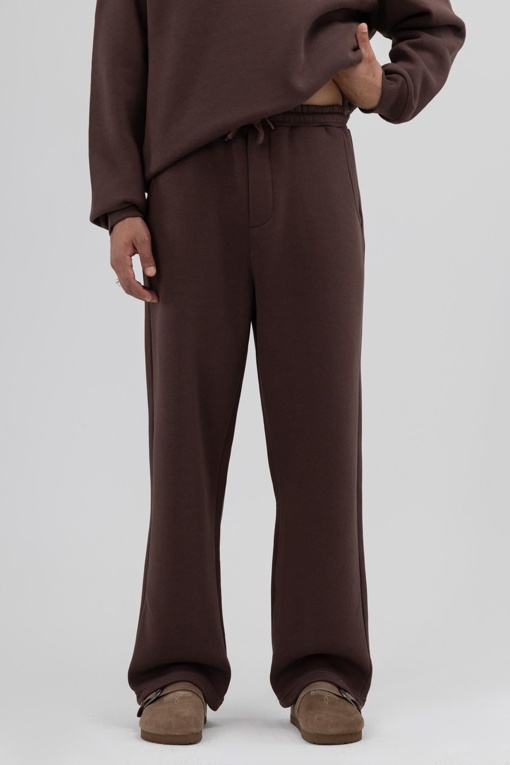 Basic Baggy Eşofman Alt Kahve