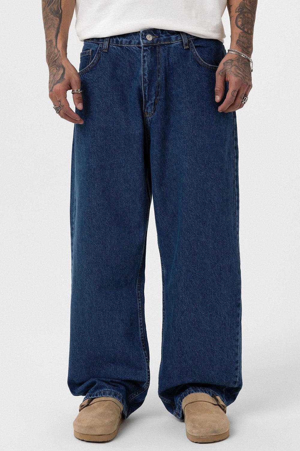 Baggy Fıt Jean MAVİ TINK