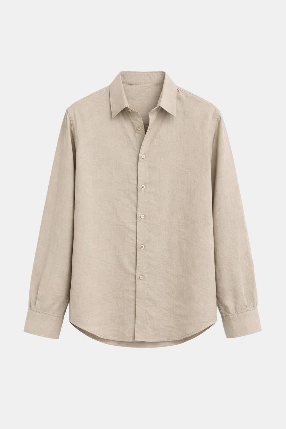 Modal Kumaş Oversize Gömlek Bej