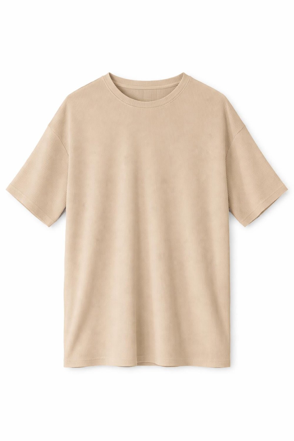 Fitilli Oversize Tişört Bej