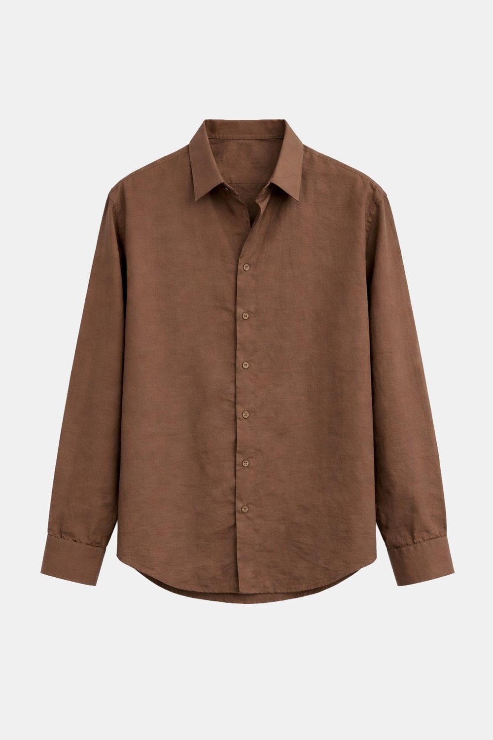 Modal Kumaş Oversize Gömlek Kahve