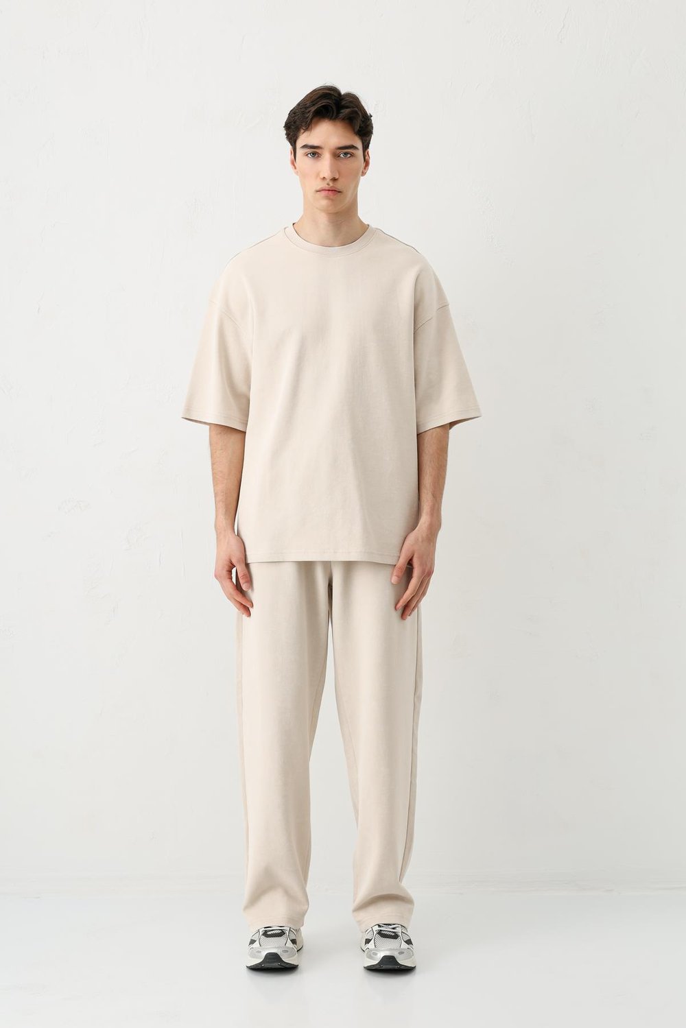 Baggy Fit Yıkamalı Eşofman Alt Taş